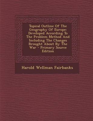 Book cover for Topical Outline of the Geography of Europe