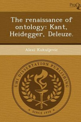 Cover of The Renaissance of Ontology: Kant