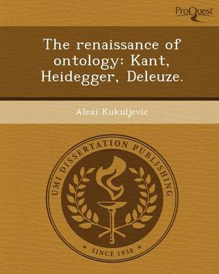 Book cover for The Renaissance of Ontology: Kant