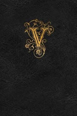 Book cover for Old English Monogram Journal - Letter V