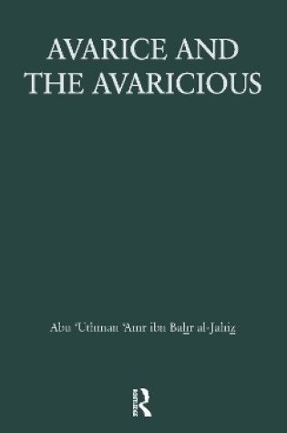 Cover of Avarice & The Avaricious