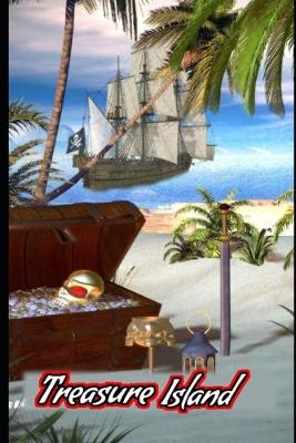 Book cover for Treasure Island (Annotated & illustrated) Fiction Pirate Story