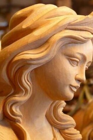 Cover of Madonna Wooden Carved Statue Notebook Large Size 8.5 x 11 Ruled 150 Pages Softco