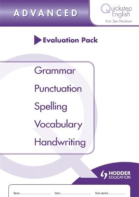 Book cover for Quickstep English Advanced Stage Evaluation Pack