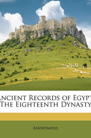 Cover of Ancient Records of Egypt