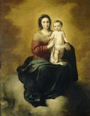 Book cover for Mary and Child, Bartolome Esteban Murillo. Blank Journal