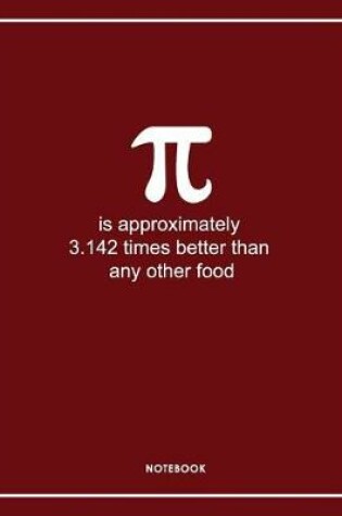 Cover of Pi Mathematicians Funny Lined Notebook. Notes & Exercise Book (Red)