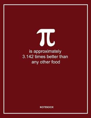 Book cover for Pi Mathematicians Funny Lined Notebook. Notes & Exercise Book (Red)