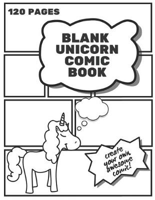 Book cover for Blank Unicorn Comic Book