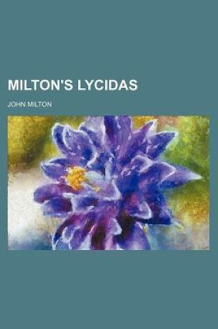 Cover of Milton's Lycidas