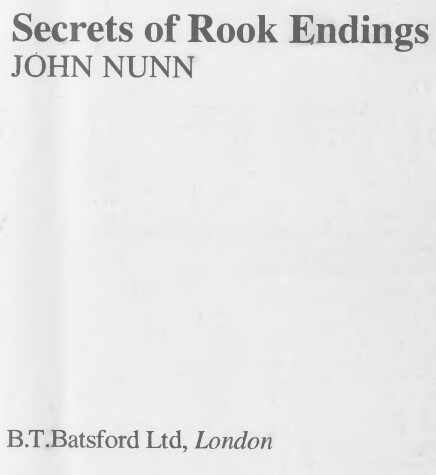 Book cover for Secrets of Rook Endings