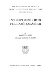 Book cover for Inscriptions from Tell Abu Salabikh