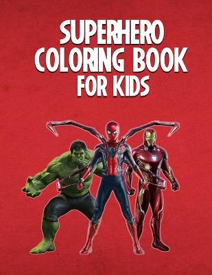 Book cover for Superhero coloring book