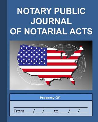 Book cover for Notary Public Journal of Notarial Acts