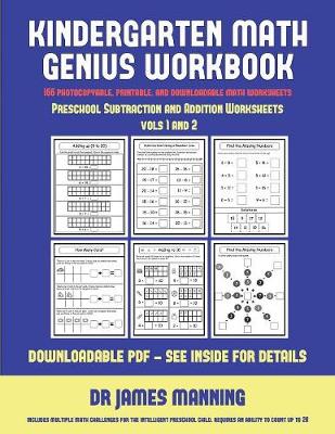 Book cover for Preschool Subtraction and Addition Worksheets (Kindergarten Math Genius)