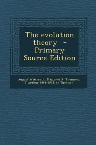Cover of Evolution Theory