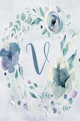 Cover of 2020 Weekly Planner, Letter V - Blue Purple Floral Design