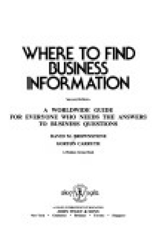 Cover of Where to Find Business Information