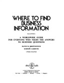 Book cover for Where to Find Business Information