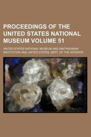 Cover of Proceedings of the United States National Museum Volume 51