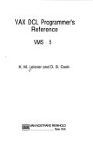 Cover of The Vax D. C. L. Programmer's Reference