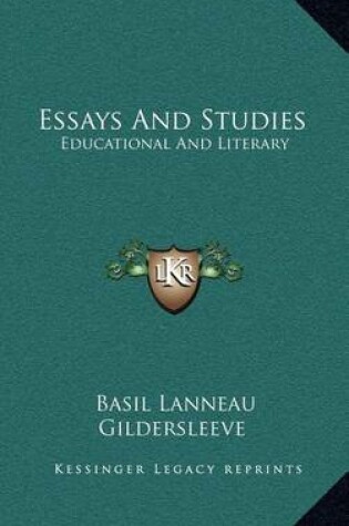 Cover of Essays and Studies