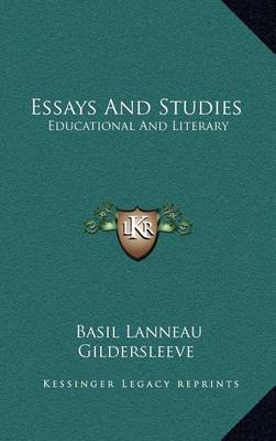 Book cover for Essays and Studies