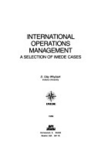 Cover of International Operations Management Cases