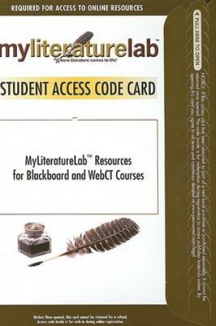 Cover of MyLiteratureLab Resources Blackboard/WebCT -- Standalone Access Card (OLD CARD)