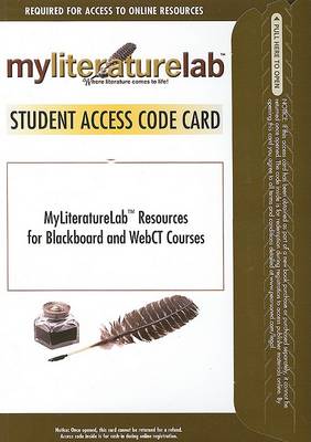 Book cover for MyLiteratureLab Resources Blackboard/WebCT -- Standalone Access Card (OLD CARD)