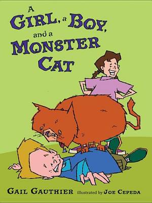 Book cover for A Girl, a Boy, and a Monster Cat