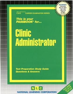 Book cover for Clinic Administrator