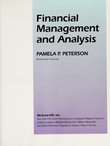 Book cover for Financial Management and Analysis