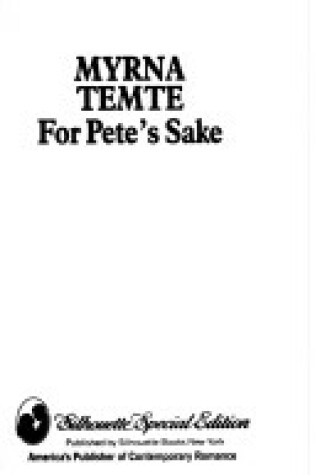 Cover of For Pete's Sake