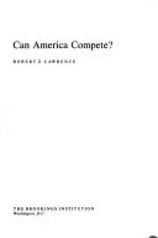 Cover of Can America Compete?