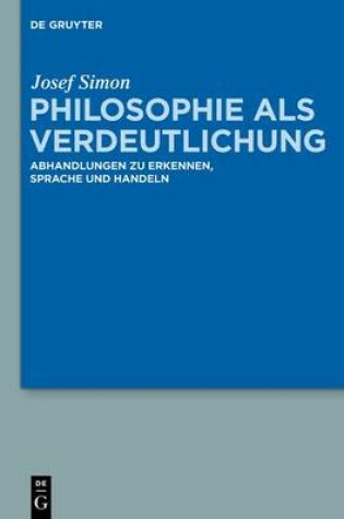 Cover of Philosophie ALS Verdeutlichung