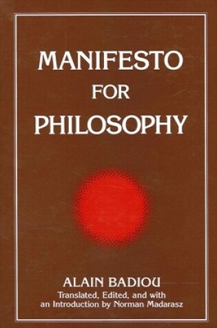 Cover of Manifesto for Philosophy