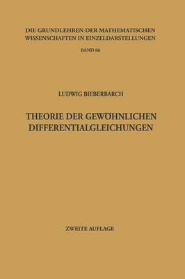 Cover of Theorie Der Gewoehnlichen Differentialgleichungen