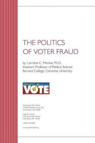 Cover of The Politics of Voter Fraud