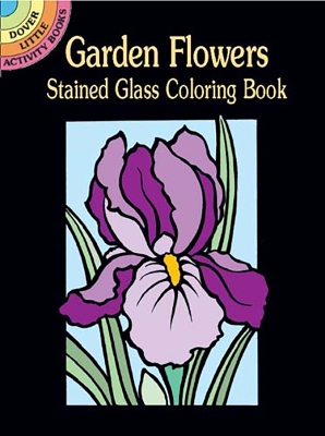 Cover of Mini Garden Flowers Stained Glass Coloring Book