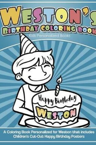 Cover of Weston's Birthday Coloring Book Kids Personalized Books