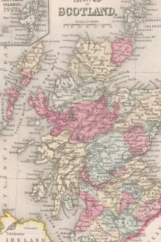 Cover of Scotland and Ireland Vintage Map Field Journal Notebook, 50 pages/25 sheets, 4x6