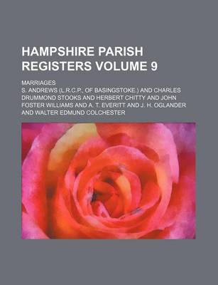 Book cover for Hampshire Parish Registers Volume 9; Marriages