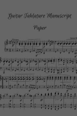 Cover of Guitar Tablature Manuscript Paper