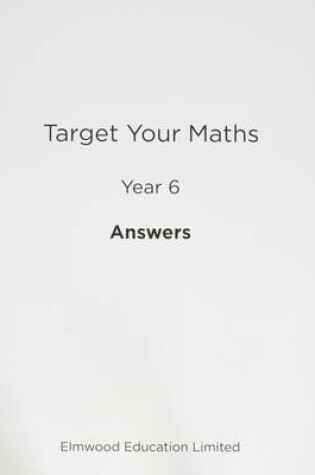 Cover of Target Your Maths Year 6 Answer Book