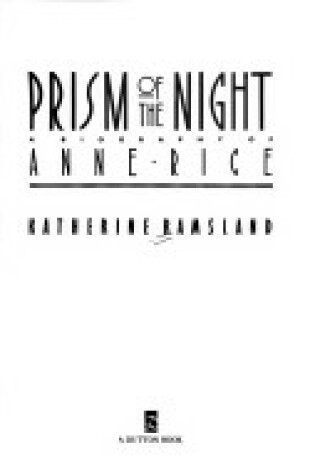 Cover of Ramsland Katherine : Prism of the Night (Hbk)