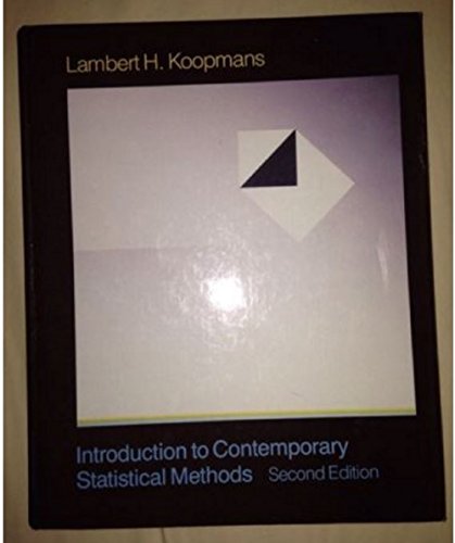 Book cover for Introduction to Contemporary Statistical Methods