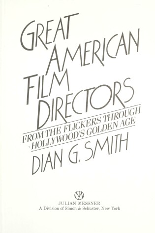 Cover of Great American Film Directors