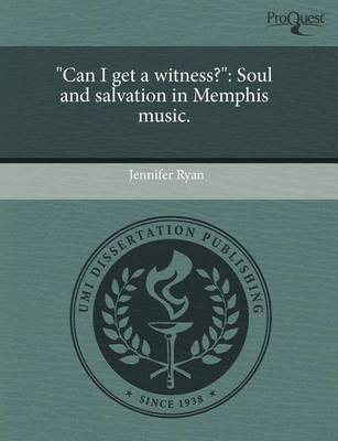 Book cover for "Can I Get a Witness?"