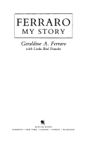 Book cover for Ferraro, My Story